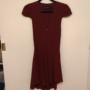 Burgundy Reformation dress with back cutout